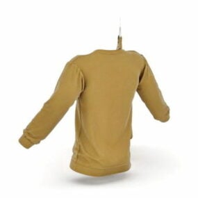 Modisches Sweatshirt mit Rundhalsausschnitt, 3D-Modell