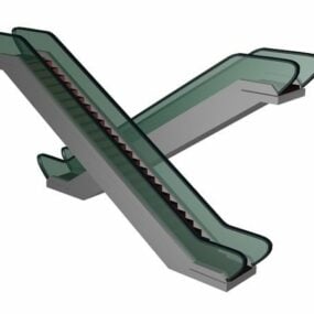 Crisscross Escalator Design 3d-modell