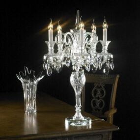Living Room Crystal Candelabrum Table Lamp 3d model