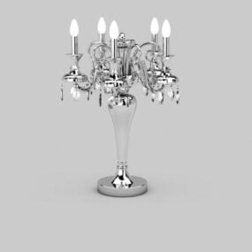 Vintage Crystal Chandelier Table Lamp 3d model