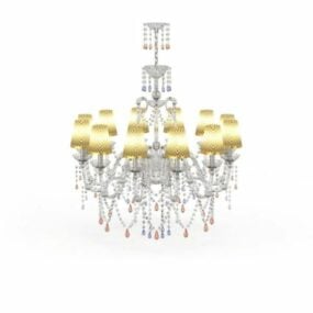Home Crystal Drop Style Chandelier 3d model