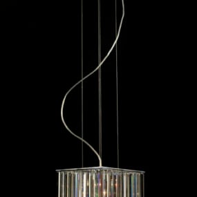 Vintage Crystal Cube Pendant Lamp 3d model