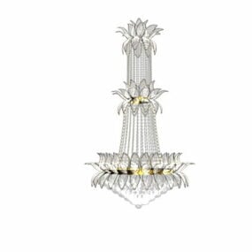 Crystal Drop Style Chandelier Lights 3d-modell