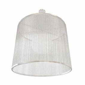Lámpara colgante de cristal blanco modelo 3d