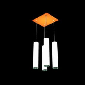 3д модель подвесного светильника в стиле хрустальной трубки