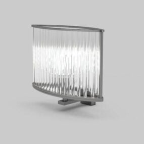 Wall Light Fixture Crystal Shade 3d model