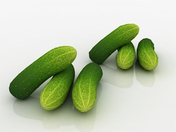 Овочевий свіжий зелений огірок