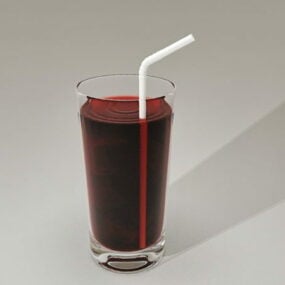Drink Cola Cup Straw 3d model