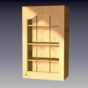 Armário de madeira para cozinha modelo 3d