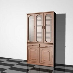 Muebles de armario de madera modelo 3d