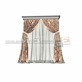 Window Curtain Fabric Drape 3d model
