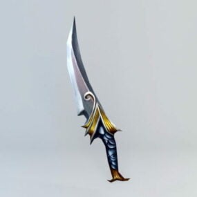 Gaming Curved Dagger 3d μοντέλο