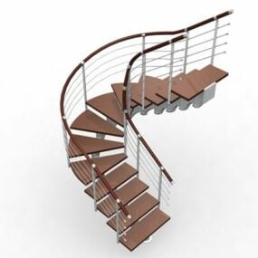 Curved Staircase Decoration 3d model