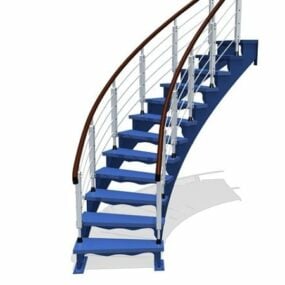 Curved Stairs Furniture Design 3d model
