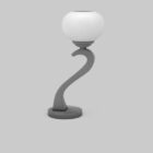 Lampe de table de forme courbée