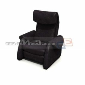 Leather Cushion Lounge Chair Furniture 3d model