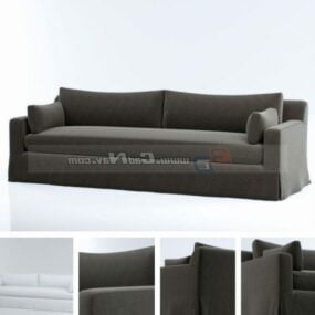 Living Room Fabric Sofa Bed 3d model