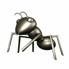 Model 3d Mainan Semut Kartun yang comel