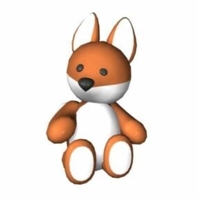Roztomilý kreslený 3D model Fox Toy