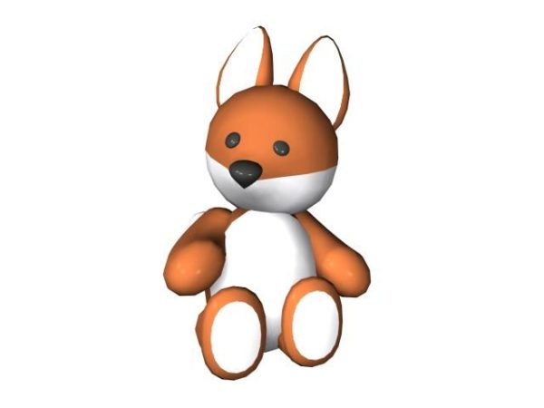 Cute Cartoon Fox Toy Free 3d Model - .Max, .Vray - Open3dModel