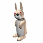 Roztomilý kreslený králík hračka