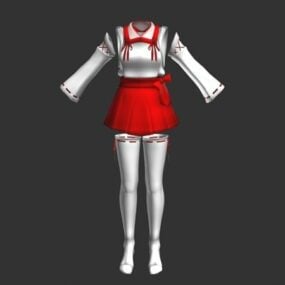 Süßes Kleid Outfits Mode 3D-Modell