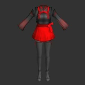 3D модель милого платья, чулка, мода