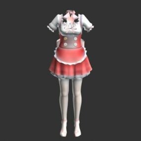 Fashion Maid Costume 3d-modell