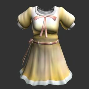 Mode de robe rétro mignonne modèle 3D
