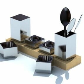 Kitchen Cutlery Holder 3d model