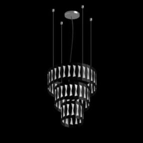 Luxury Cylinder Ceiling Pendant Lamp 3d model