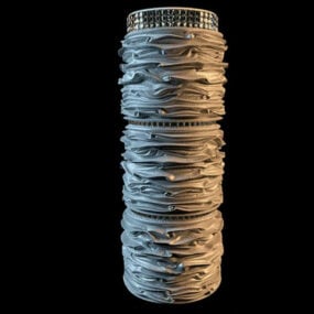مزهرية ديكور على شكل اسطوانة نموذج ثلاثي الأبعاد