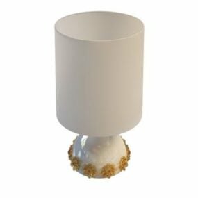 Cylinder Shade Bedroom Table Lamp 3d model