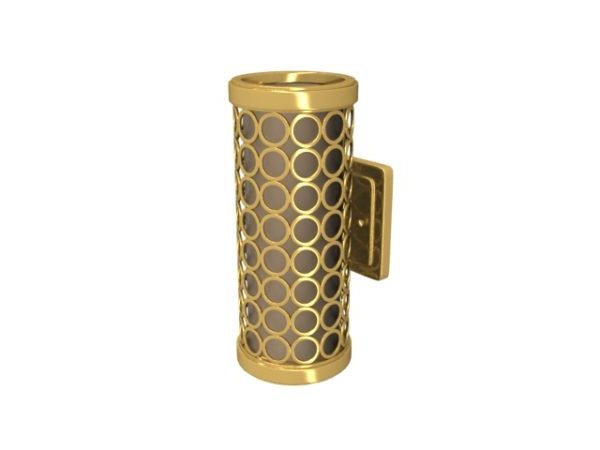 Antique Cylindrical Brass Wall Lamp