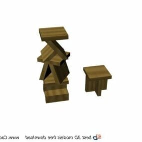 Juguetes de bloques de construcción de bricolaje modelo 3d
