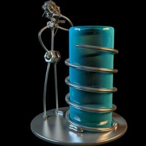 3D model dekorace železné vázy