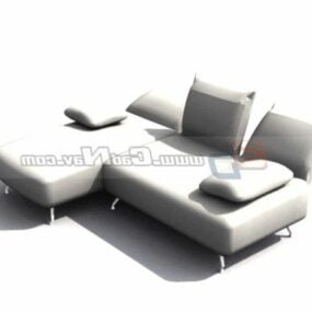 Modelo 3d de móveis para sofá-cama