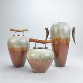 Heminredning lera keramik 3d-modell