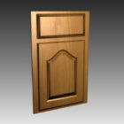 Dřevěné dveře dekorativní kabinetu
