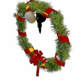 Christmas Wreaths Decorative 3d model