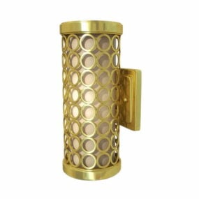 Decorated Design Brass Wall Lamp 3d model
