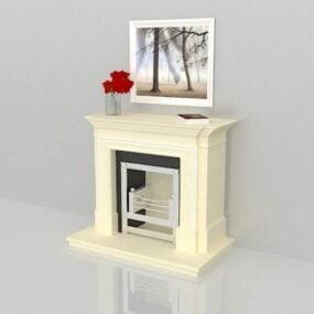 Home Decorating Fireplace 3d model