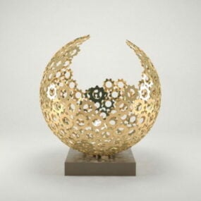 Decorative Metal Ball Table Lamp 3d model