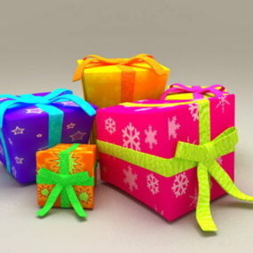 Cajas de regalo navideñas modelo 3d