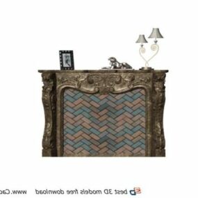 Decorative Wall Mounted Fireplace 3d model