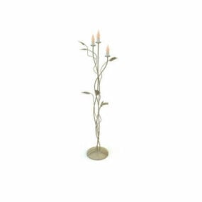 چراغ کفی طرح گل تزئینی مدل سه بعدی