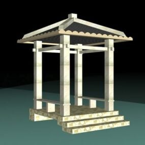Dekorativ stenpavillon 3d-model