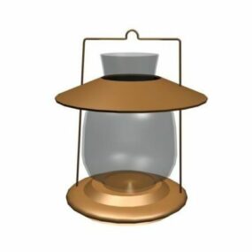 Decorative Brass Oil Lamp 3d model