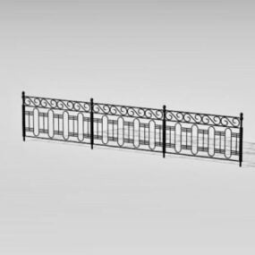 Metal Decorative Guard Rail Fence 3d model