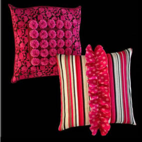 Decorative Silk Pillows 3d model